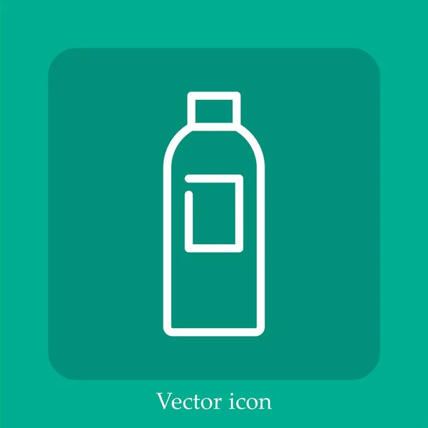 Icono Vector Imagen Icon Line Lineal Con Carrera Editable — Vector de stock