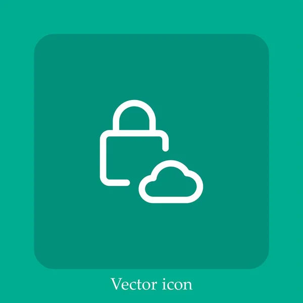 Wolkenvektorsymbol Lineare Icon Line Mit Editierbarem Strich — Stockvektor