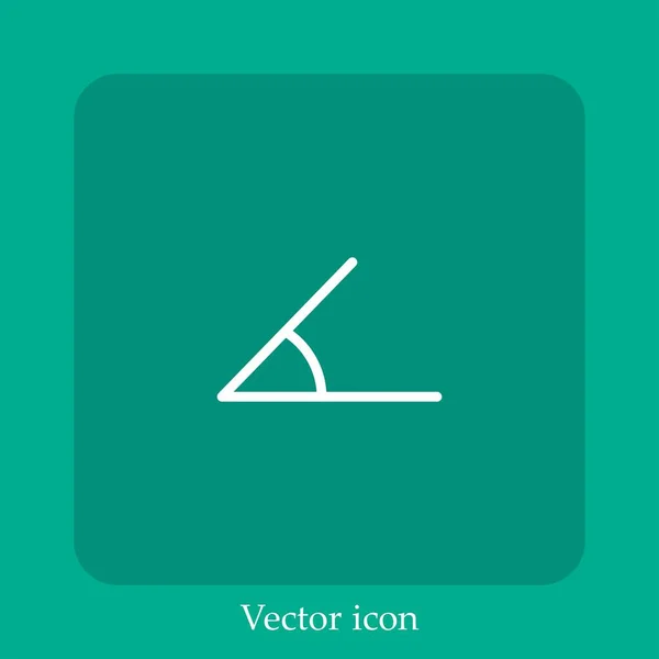 Ángulo Icono Vector Icon Line Lineal Con Carrera Editable — Vector de stock