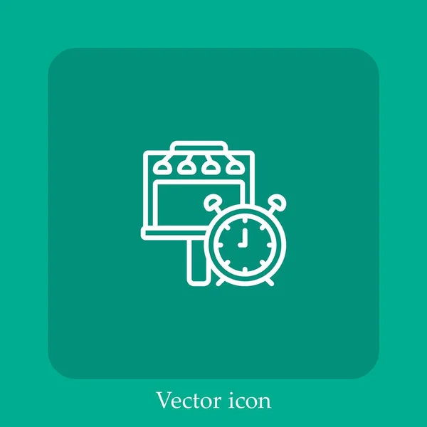 Billboard Vektorsymbol Lineare Icon Line Mit Editierbarem Strich — Stockvektor