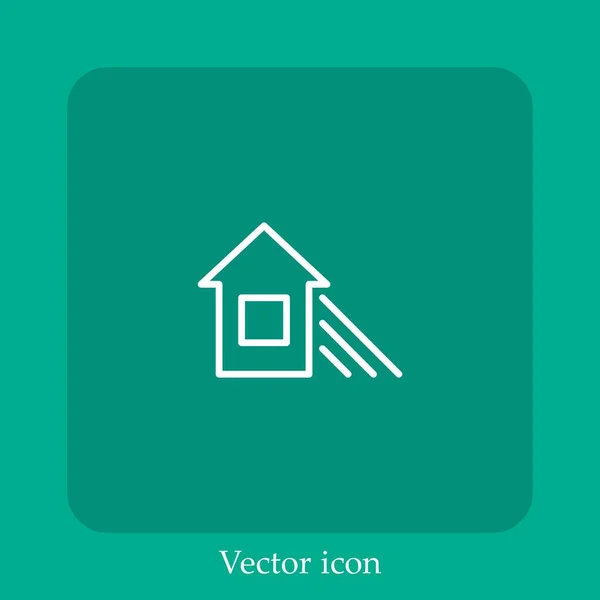 Light Vector Icon Linear Icon Line Editable Stroke — Stock Vector