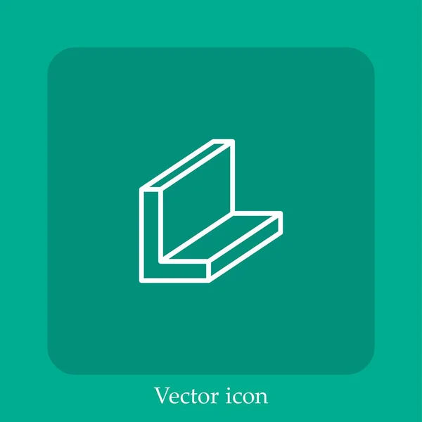 Beam Vector Icon Linear Icon Line Com Curso Editável — Vetor de Stock