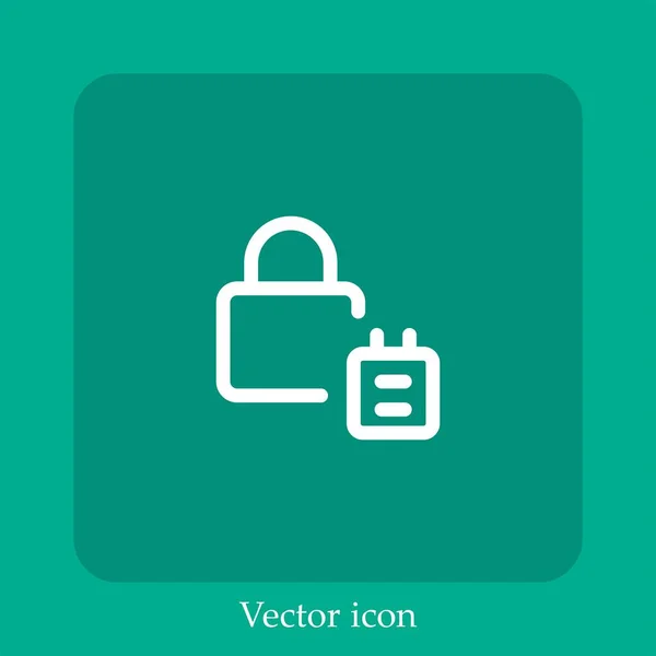 Notas Icono Vectorial Icono Lineal Línea Con Carrera Editable — Vector de stock
