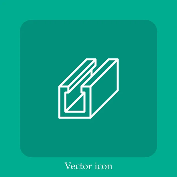 Balkenvektorsymbol Lineare Icon Line Mit Editierbarem Strich — Stockvektor