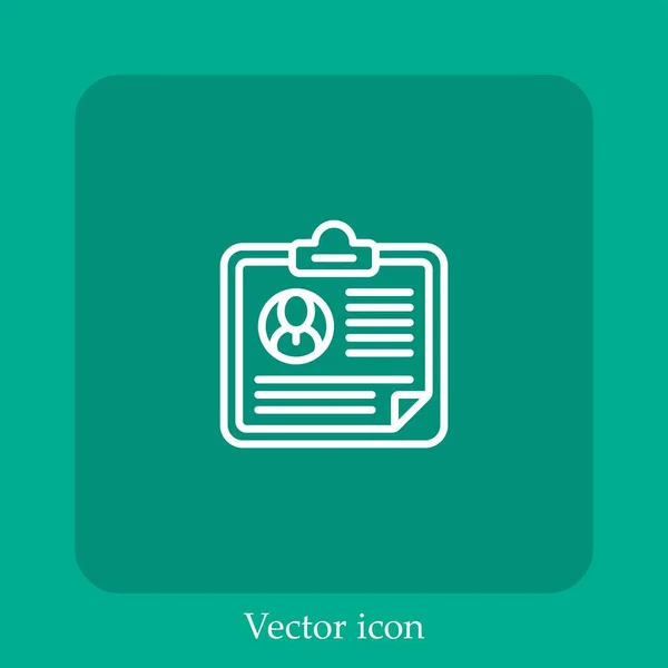 Archivos Carpetas Icono Vectorial Icon Line Lineal Con Carrera Editable — Vector de stock