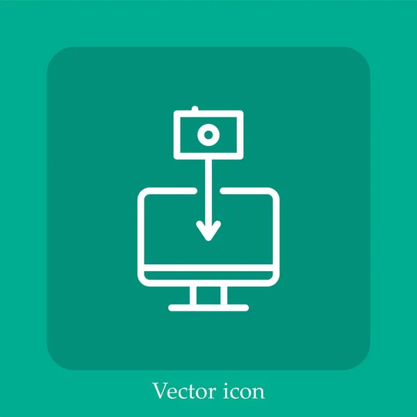 Fotografie Vektor Symbol Lineare Icon Line Mit Editierbarem Strich — Stockvektor