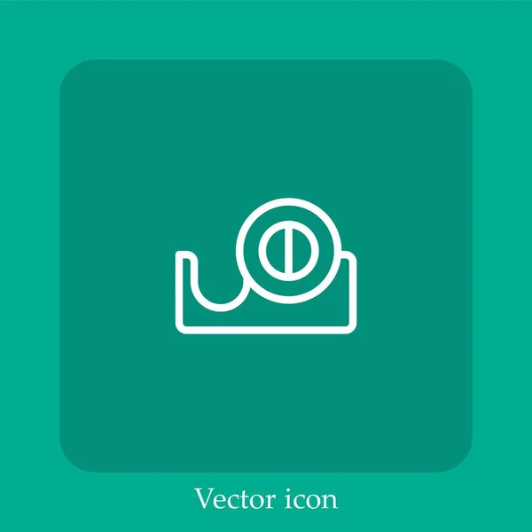 Icona Vettoriale Dispenser Nastro Icon Line Lineare Con Corsa Modificabile — Vettoriale Stock