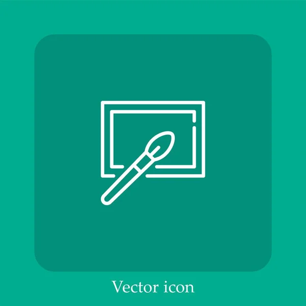 Image Vector Icon Linear Icon Line Editable Stroke — стоковый вектор