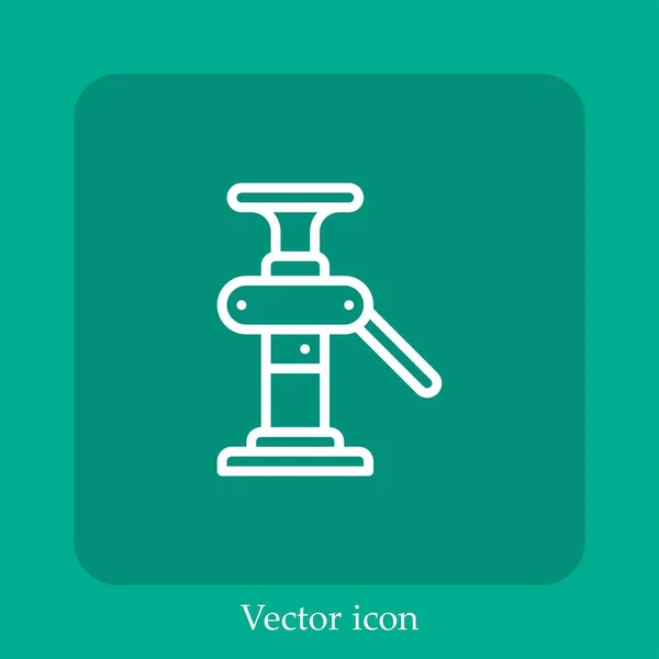 Andaimes Ícone Vetor Linear Icon Line Com Curso Editável — Vetor de Stock