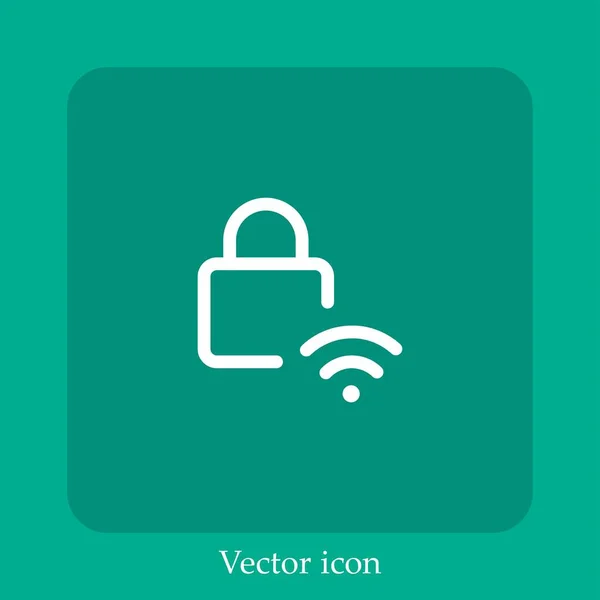 Drahtlose Gadget Vektor Symbol Lineare Icon Line Mit Editierbarem Strich — Stockvektor
