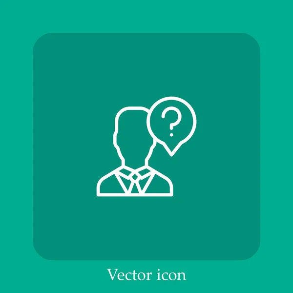 Candidate Vector Icon Linear Icon Line Editable Stroke — Stock Vector