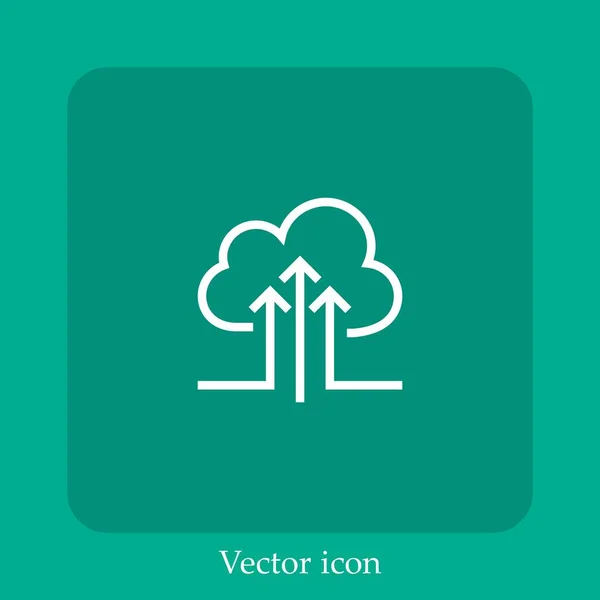 Cloud Computing Vektor Symbol Lineare Icon Line Mit Editierbarem Strich — Stockvektor