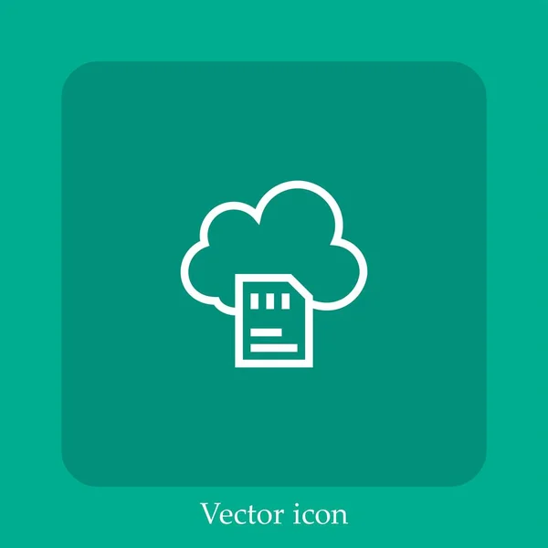 Cloud Computing Vektor Symbol Lineare Icon Line Mit Editierbarem Strich — Stockvektor