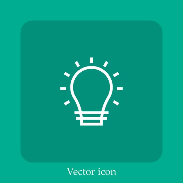 Idea Vector Icono Lineal Icon Line Con Carrera Editable — Vector de stock