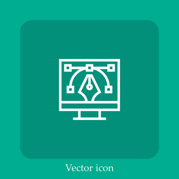 Vector Vector Pictogram Lineair Icon Line Met Bewerkbare Slag — Stockvector