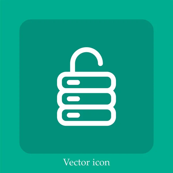 Desbloquear Ícone Vetor Linear Icon Line Com Curso Editável — Vetor de Stock