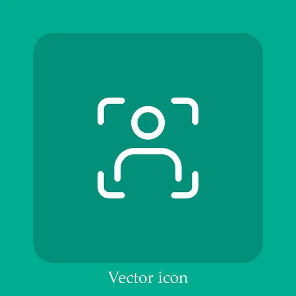 Usuario Imágenes Vector Icono Icon Line Lineal Con Carrera Editable — Vector de stock