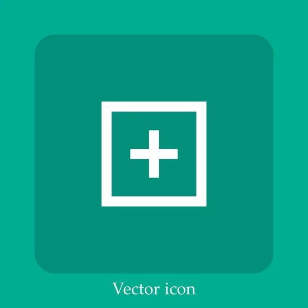 Add Vector Icon Linear Icon Line Editable Stroke — Stock Vector