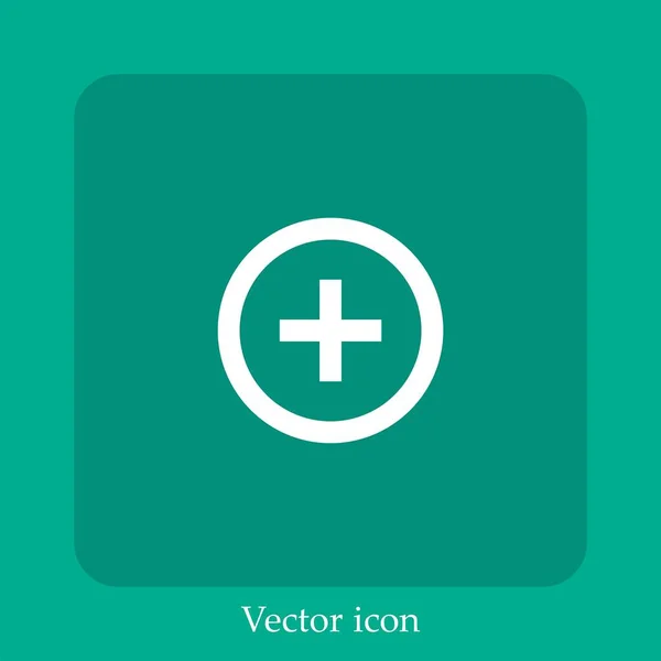 Vektor Symbol Lineare Icon Line Mit Editierbarem Strich Hinzufügen — Stockvektor