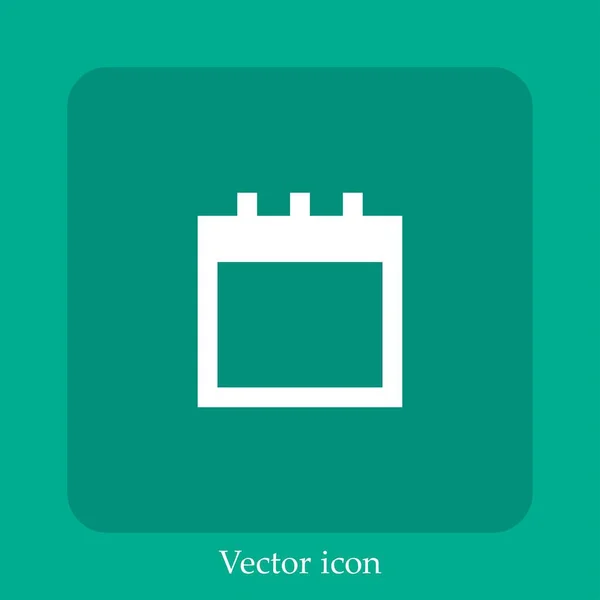 Calendar Vector Icon Linear Icon Line Editable Stroke — Stock Vector