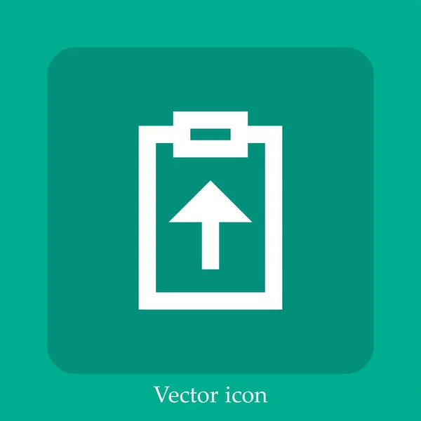 Icône Vectorielle Presse Papiers Icône Linéaire Ligne Avec Course Modifiable — Image vectorielle
