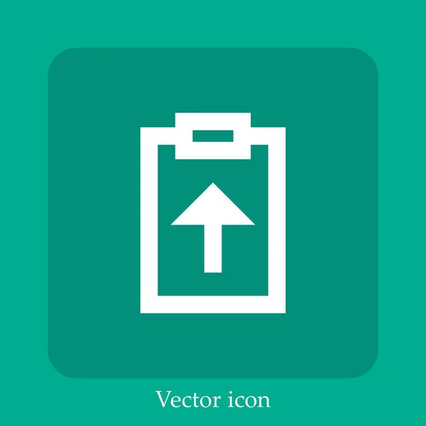 Zwischenablage Vektorsymbol Lineare Icon Line Mit Editierbarem Strich — Stockvektor