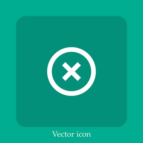 Vektorsymbol Mit Linearem Symbol Schließen Linie Mit Editierbarem Strich — Stockvektor