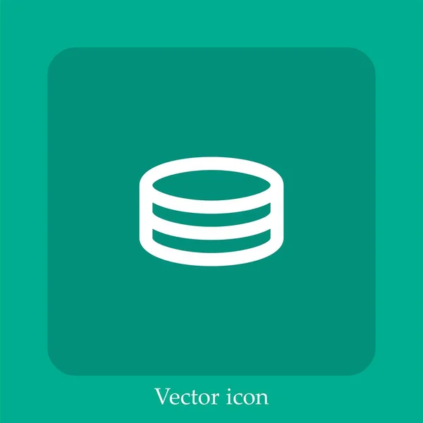 Coins Vector Icon Linear Icon Line Editable Stroke — Stock Vector