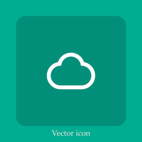 Computing Cloud Vektor Icon Lineare Icon Line Mit Editierbarem Strich — Stockvektor
