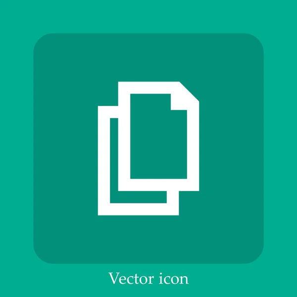 Dokumentiert Das Vektorsymbol Linear Icon Line Mit Editierbarem Strich — Stockvektor