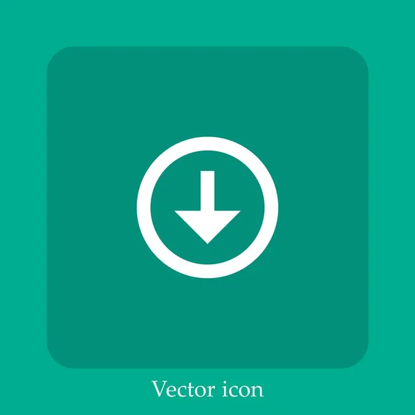 Descargar Icono Vectorial Icon Line Lineal Con Carrera Editable — Vector de stock
