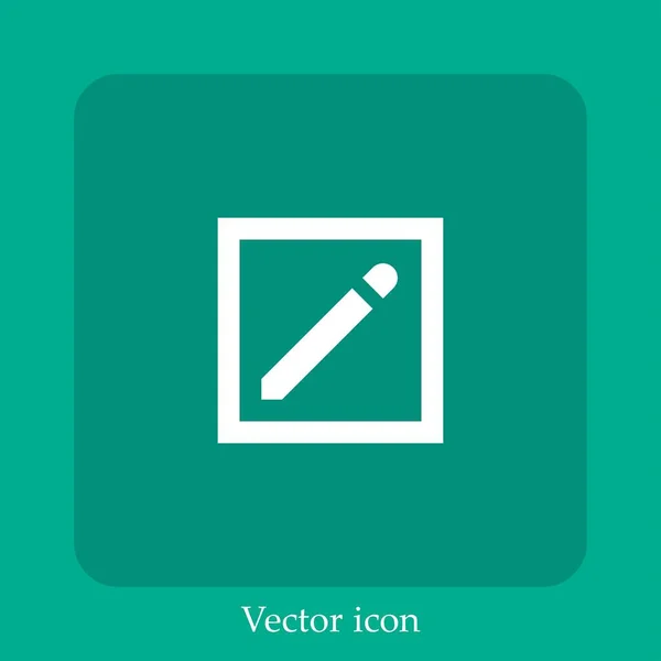 Modifica Icona Vettoriale Icon Line Lineare Con Tratto Modificabile — Vettoriale Stock