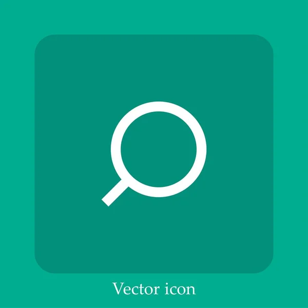 Loupe Vector Icon Linear Icon Line Editable Stroke — Stock Vector