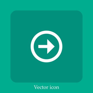 Sonraki vektör simgesi doğrusal simgesi. Düzenlenebilir vuruş ile satır