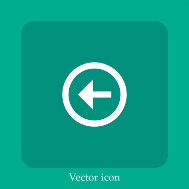 Önceki vektör simgesi doğrusal simgesi. Düzenlenebilir vuruş ile satır