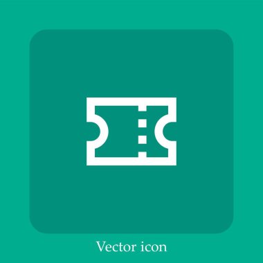 bilet vektörü doğrusal simgesi. Düzenlenebilir vuruş ile satır