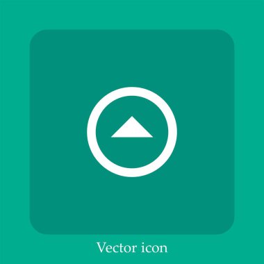 üçgen vektör doğrusal simgesi. Düzenlenebilir vuruş çizgisi