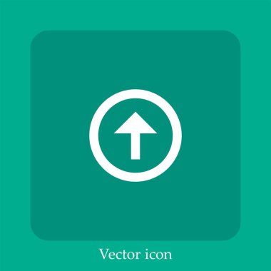 vektör simgesi doğrusal olarak yükle. Düzenlenebilir vuruş ile satır