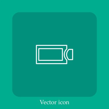 pil seviyesi vektör doğrusal simgesi. Düzenlenebilir vuruş çizgisi