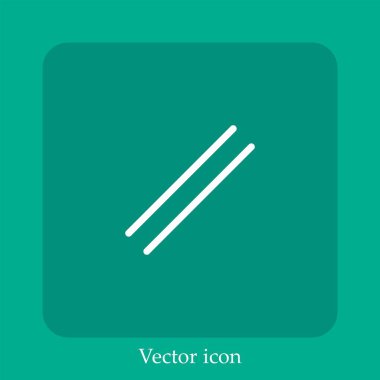 kaesura vektör simgesi doğrusal simgesi. Düzenlenebilir vuruş çizgisi