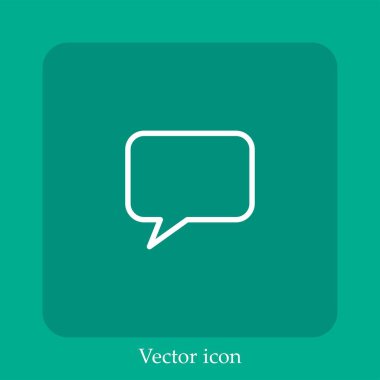 Sohbet vektörü doğrusal simgesi. Düzenlenebilir vuruş ile satır