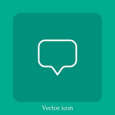 Sohbet vektörü doğrusal simgesi. Düzenlenebilir vuruş ile satır