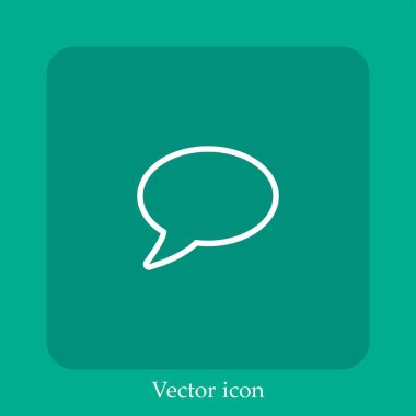 Sohbet vektörü doğrusal simgesi. Düzenlenebilir vuruş ile satır