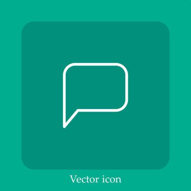 Sohbet vektörü doğrusal simgesi. Düzenlenebilir vuruş ile satır