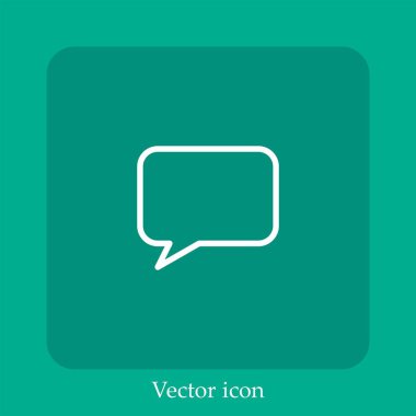 Sohbet vektörü doğrusal simgesi. Düzenlenebilir vuruş ile satır