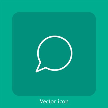 Sohbet vektörü doğrusal simgesi. Düzenlenebilir vuruş ile satır