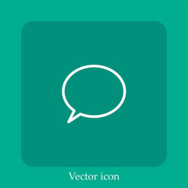 Sohbet vektörü doğrusal simgesi. Düzenlenebilir vuruş ile satır