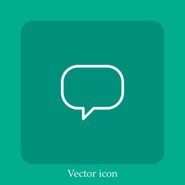 Sohbet vektörü doğrusal simgesi. Düzenlenebilir vuruş ile satır