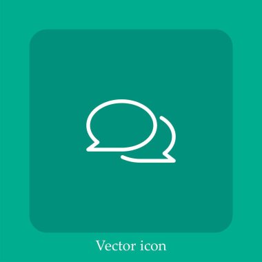 Sohbet vektörü doğrusal simgesi. Düzenlenebilir vuruş ile satır