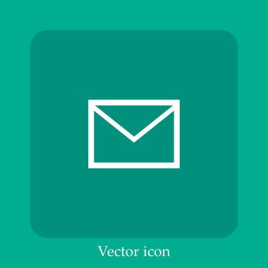 e-posta zarfı ana hatları vektör doğrusal simgesi. Düzenlenebilir vuruş ile satır